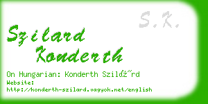 szilard konderth business card